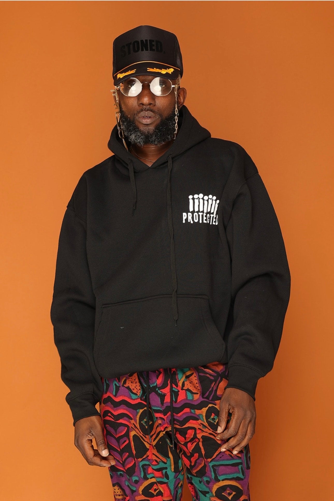 PROTECTED BY MY ANCESTORS HOODIE -BLK