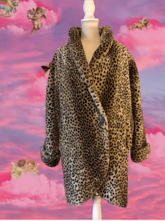 Vintage Leopard Heavy Coat